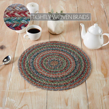 Multi Jute Trivet 15 inch Diameter - The Fox Decor